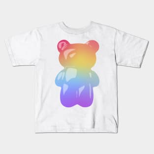 Pastel Rainbow Gummy Bear Candy Kids T-Shirt